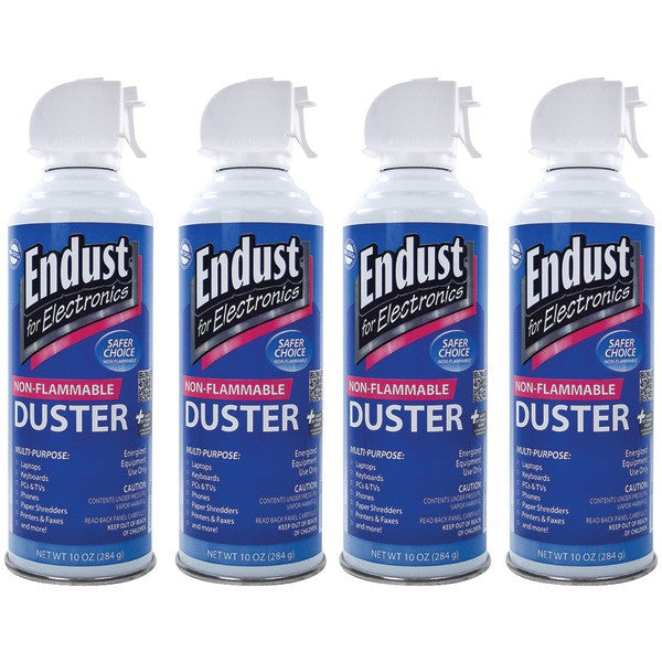 Endust 255050 Electronics Duster 4 Pk (10 Oz; Non-flammable; With Bitterant)