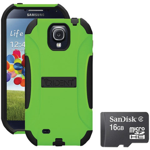 Trident S4 Aegis Case Green With Sandisk Micro Sd 16gb