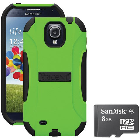 Trident S4 Aegis Case Green With Sandisk Micro Sd 8gb