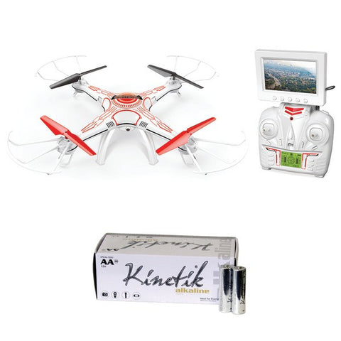 World Tech Elite 34923 2.4 Ghz Sentinel Spy Drone W- Camera & Kinetic 50 Pk Aa
