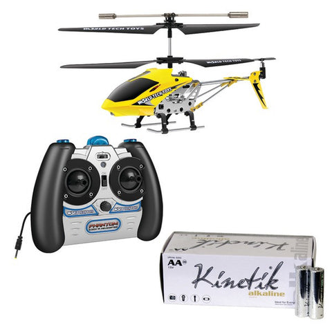 World Tech Toys 34462 3.5-channel Phantom Gyro Ir Helicopter & Kinetik Aa 50pk