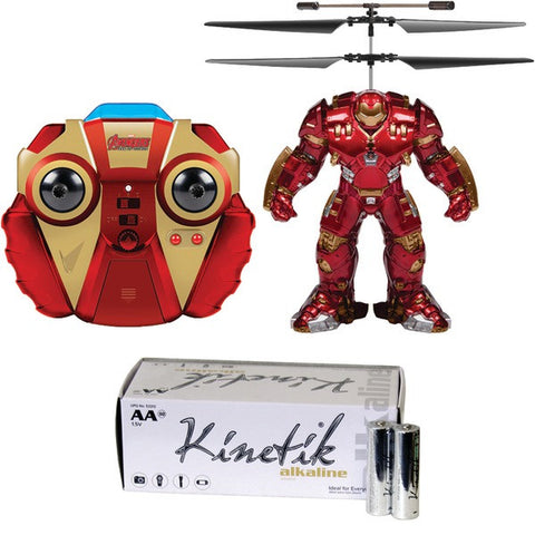 World Tech Toys 34870 2-channel Marvel Ir Helicopter & Kinetik Aa 50pk