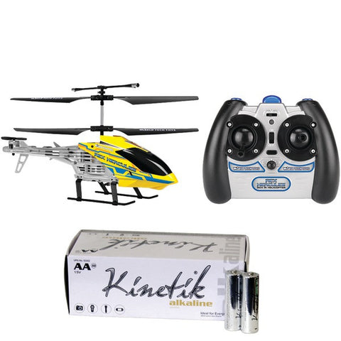 World Tech Toys 35041 2-channel Rex Hercules Rc Helicopter & Kinetik Aa 50pk