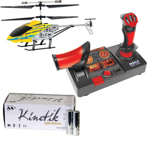 World Tech Toys 35922 3.5-channel 2.4ghz Hercules Helicopter & Kinetik Aa 50pk