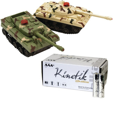 Spacegate 19605 Rc Battle Tanks Combo Pack & Kinetik 50 Pk Aaa