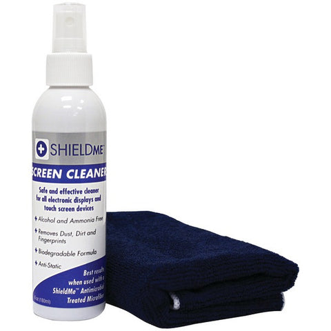 SHIELDME 2020 Screen Cleaner with Microfiber Cloth (6oz; 12" x 12" cloth)