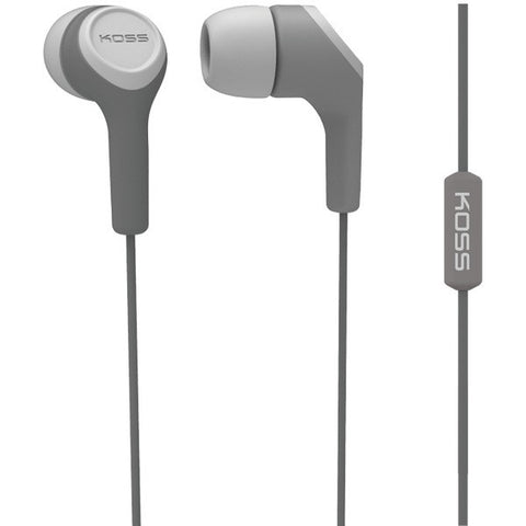 KOSS 187212 KEB15i In-Ear Earbuds with Microphone (Gray)