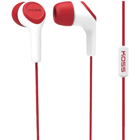 KOSS 187254 KEB15i In-Ear Earbuds with Microphone (Red)