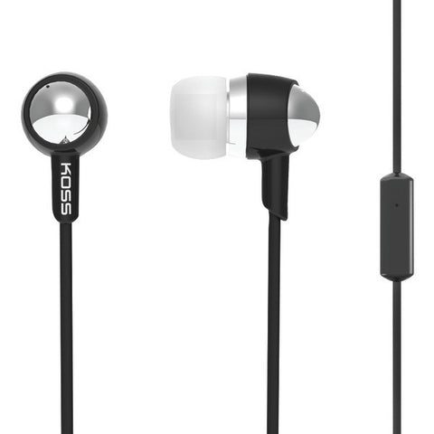 KOSS 183822 KEB30 Passive Noise-Isolating In-Ear Earbuds with Microphone (Black)