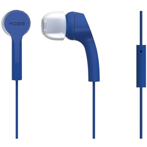 KOSS 189593 KEB9i Noise-Isolating Earbuds with Microphone (Blue)