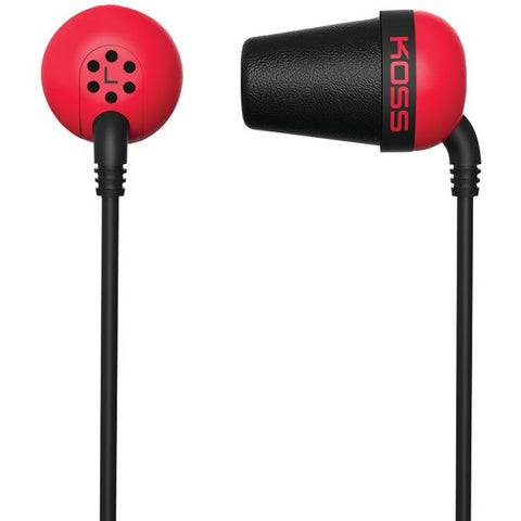 KOSS 185315 Plug In-Ear Earbuds (Red)