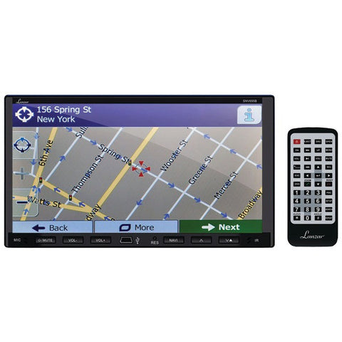 LANZAR SNV695B 7" Double-DIN In-Dash Motorized Fold-down Touchscreen Navigation DVD Receiver with Bluetooth(R) & GPS