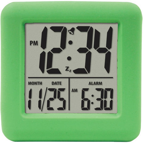 EQUITY BY LA CROSSE 70903 Soft Cube LCD Alarm Clock (Green)