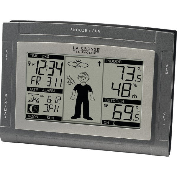 LA CROSSE TECHNOLOGY WS-9611U-IT-CBP Wireless Weather Station with Sun-Moon & Advanced Forecast Icons