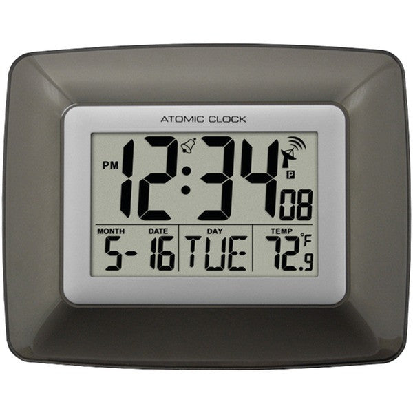 LA CROSSE TECHNOLOGY WS-8008U Atomic Digital Wall Clock with Indoor Temperature