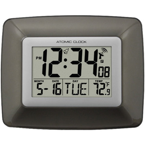 LA CROSSE TECHNOLOGY WS-8008U Atomic Digital Wall Clock with Indoor Temperature