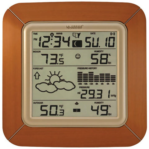 LA CROSSE TECHNOLOGY WS-9057U-IT-LC Wireless Forecast Station with Barometric Pressure & Moon Phase