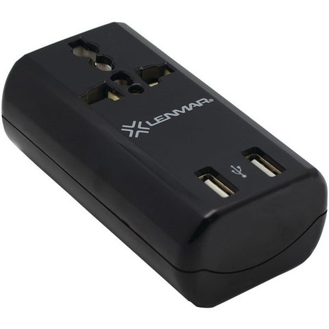 LENMAR AC150USBK Ultracompact All-in-One Travel Adapter with USB Port (Black)
