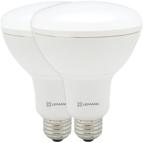 LENMAR LED11BR30-827-D-2 75-Watt LED Warm White Dimmable Flood Light, 2 pk