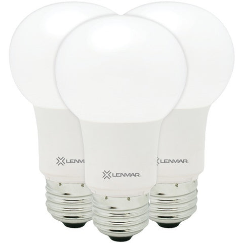 LENMAR LED9A19-830-2D-3 60-Watt LED A19 Standard Dimmable Light, 3 pk (Soft White)
