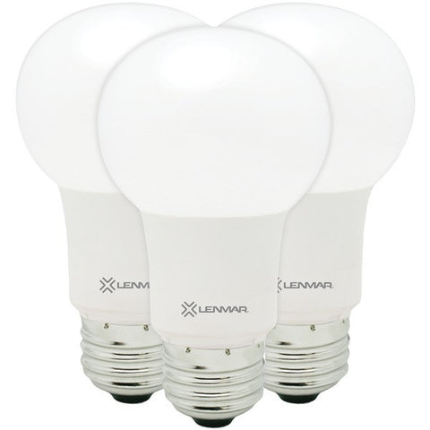 LENMAR LED9A19-850-2D-3 60-Watt LED A19 Standard Dimmable Light, 3 pk (Cool White)