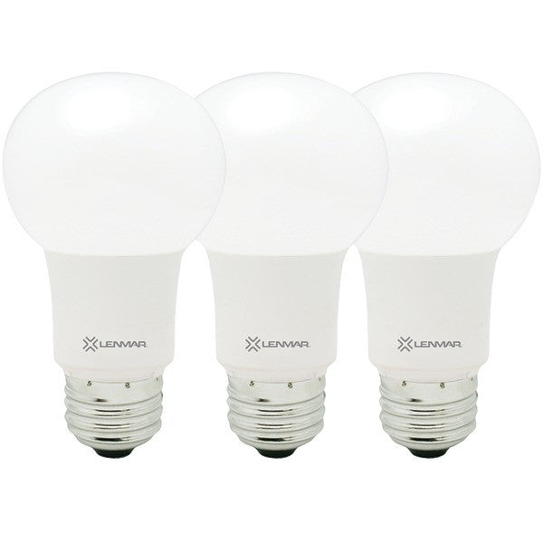 LENMAR LED9A19-VP1 60-Watt LED A19 Standard Dimmable Light, 3 pk (Warm, Soft & Cool White)