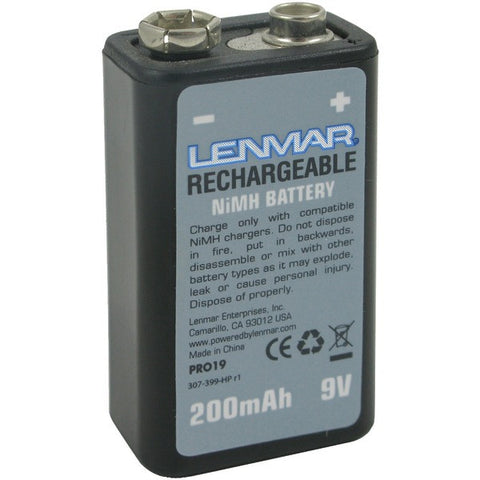 LENMAR PRO19 9-Volt 200mAh NiMH Battery