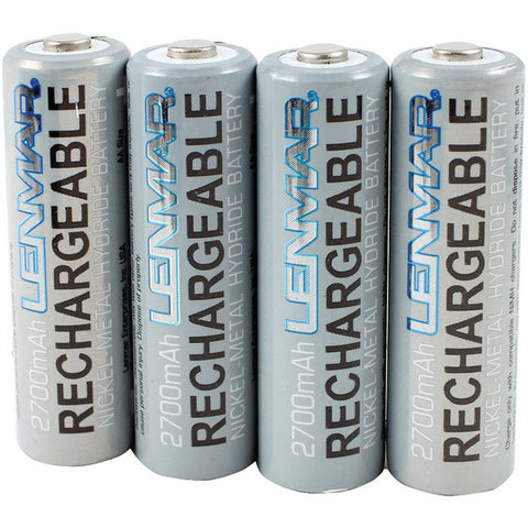 LENMAR PRO427 AA 2,700mAh NiMH Batteries with Protective Case, 4 pk