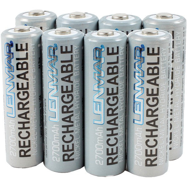 LENMAR PRO827 AA 2,700mAh NiMH Batteries, 8 pk