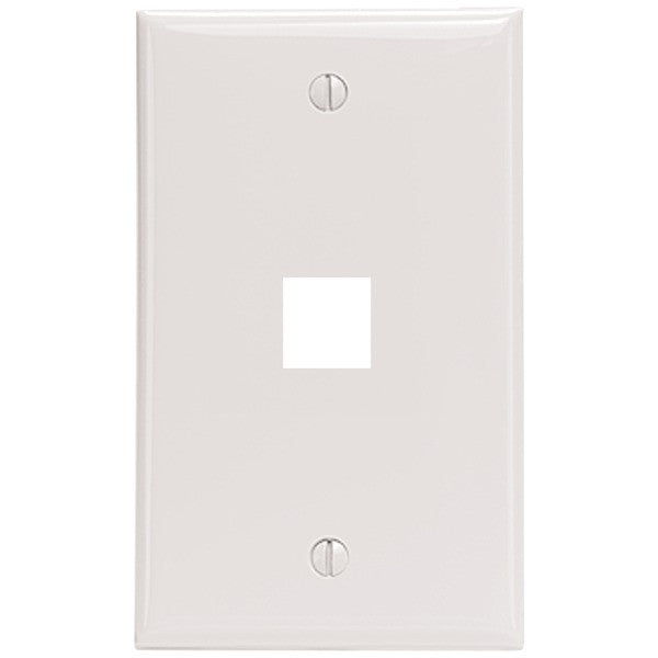LEVITON 41080-1WP 1-Port QuickPort(R) Wall Plate (White)