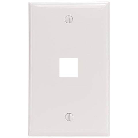 LEVITON 41080-1WP 1-Port QuickPort(R) Wall Plate (White)