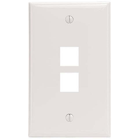 LEVITON 41080-2WP 2-Port QuickPort(R) Wall Plate (White)