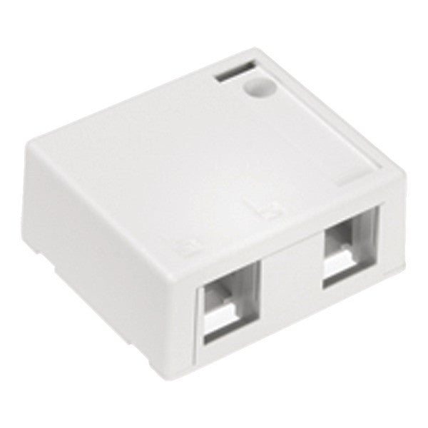 LEVITON 41089-2WP QuickPort(R) 2-Port Surface-Mount Housing (White)