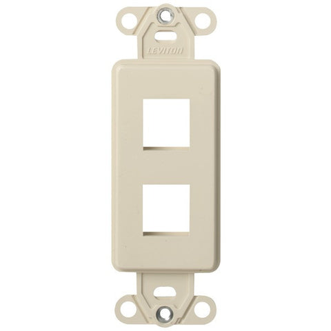 LEVITON 41642-T 2-Port QuickPort(R) Decora(R) Platform (Light Almond)