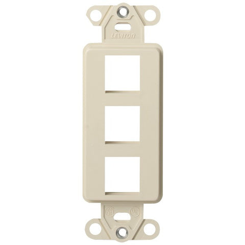 LEVITON 41643-T 3-Port QuickPort(R) Decora(R) Platform (Light Almond)