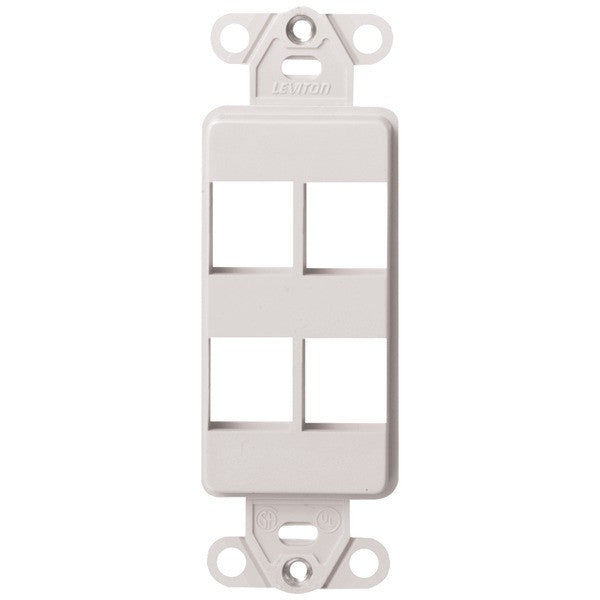 LEVITON 41644-W 4-Port QuickPort(R) Decora(R) Platform