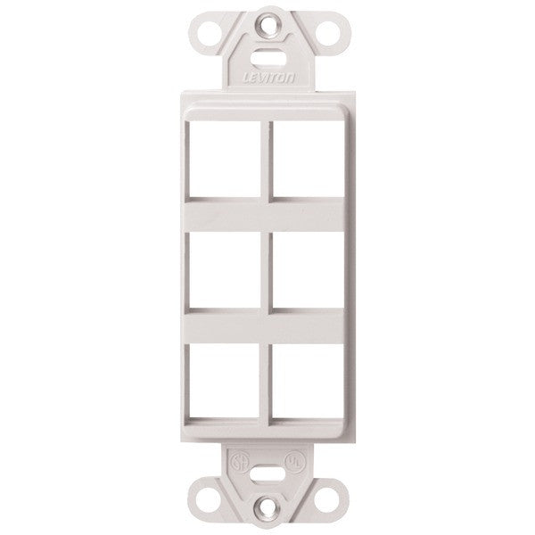 LEVITON 41646-W 6-Port QuickPort(R) Decora(R) Platform