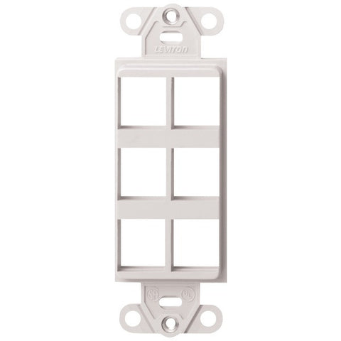 LEVITON 41646-W 6-Port QuickPort(R) Decora(R) Platform