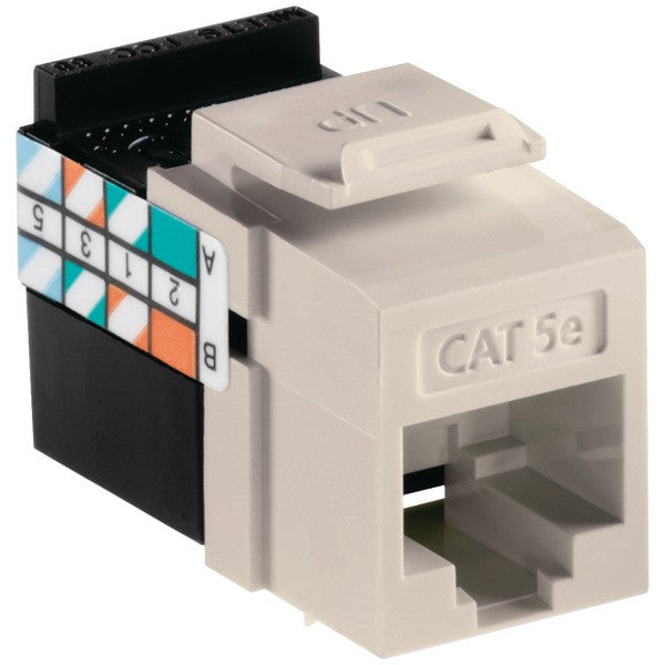 LEVITON 5G108-RT5 QuickPort(R) CAT-5E Jack (Light Almond)