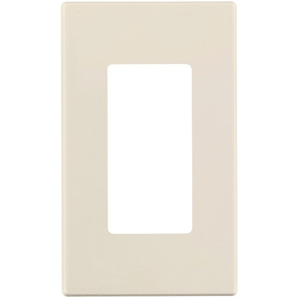 LEVITON 80301-ST 1-Port Decora(R) Plus Screwless Wall Plate (Light Almond)