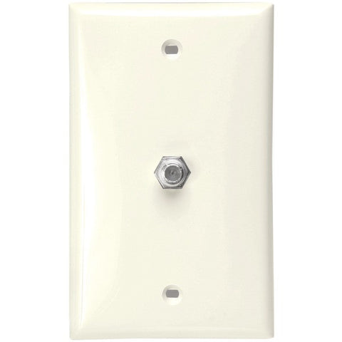 LEVITON 80781-T F-Connector Wall Plate (Light Almond)