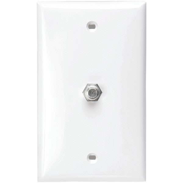 LEVITON 80781-W F-Connector Wall Plate (White)