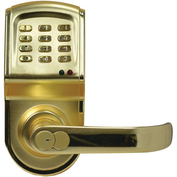 LINEAR 212LS-CUS3CR-RT 212LS Polished Brass Finish Electronic Lockset