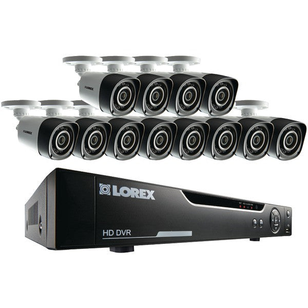 Lorex by FLIR LHV10162TC12B 16-Channel 720p HD DVR with 12 Bullet Cameras