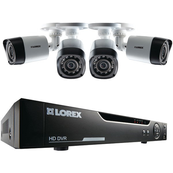 LOREX LHV10041TC4 4-Channel 1TB Cloud Connect 720p HD CCTV & 4 720p Cameras