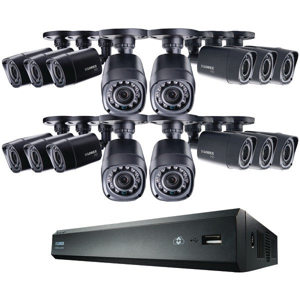 LOREX LHV00162TC16B 16-Channel MPX 720p HD 2TB DVR with 16 720p Cameras