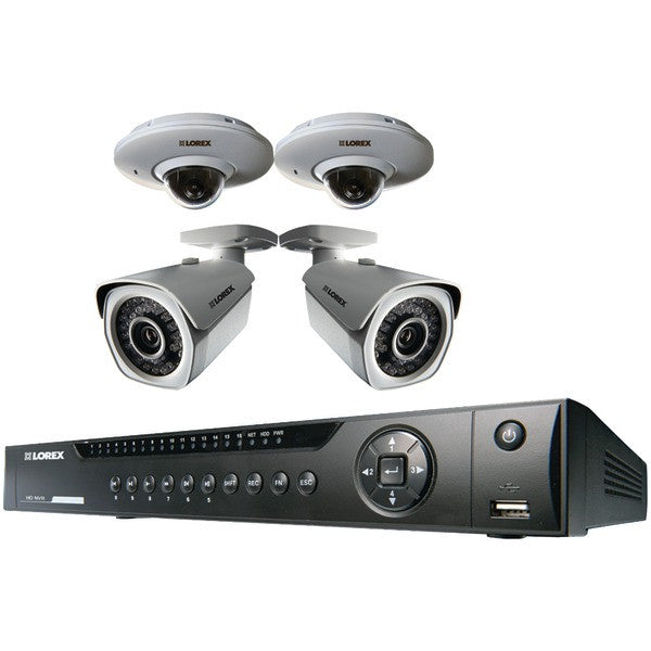 LOREX LNR4082TC2P2B 8-Channel 1080p HD 2TB NVR with 2 Bullet & 2 Dome Cameras