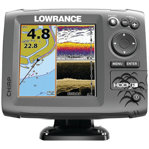 LOWRANCE 000-12656-001 Hook-5 Mid-High-DownScan(TM) Fishfinder
