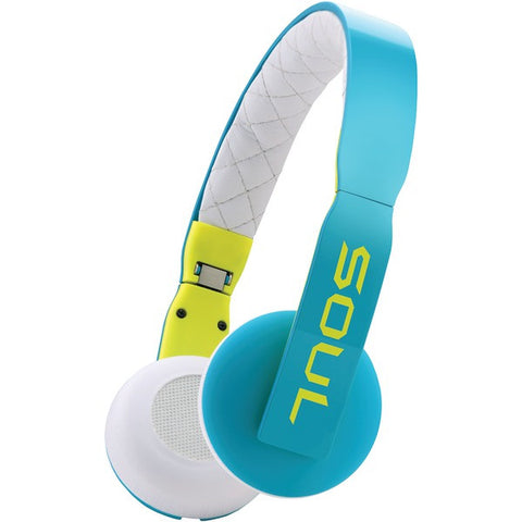 SOUL 81971074 Loop On-Ear Headphones with Microphone (Blue-White)