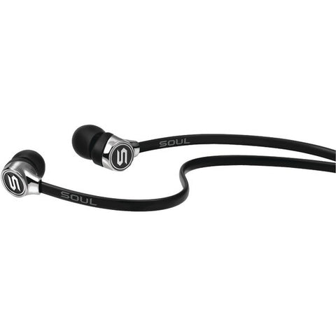 SOUL 81970467 Mini Optimal Acoustics In-Ear Headphones with Microphone (Chrome Black)